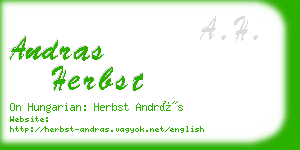 andras herbst business card